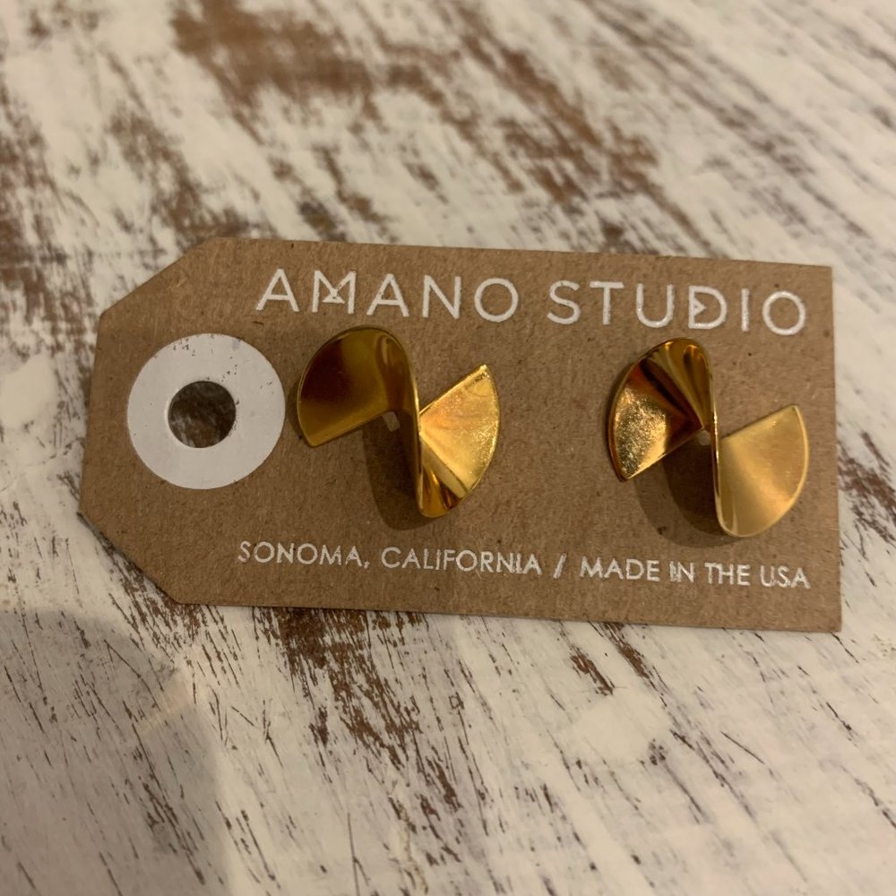Amano Studio Gold Earrings NWOT